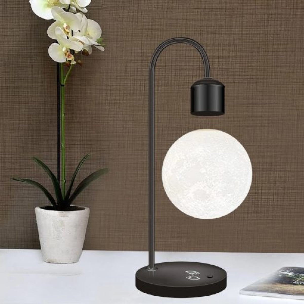 Levitating Moon Lamp – Magnetic Floating Moon Light | Wireless phone charger – Unique Home Decor Gift
