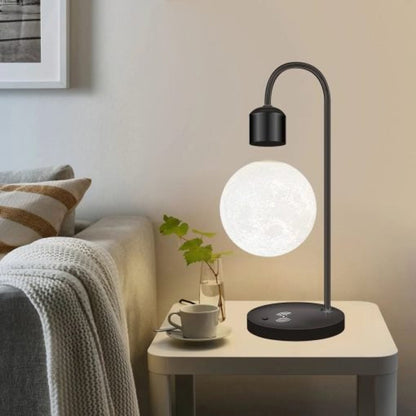Levitating Moon Lamp – Magnetic Floating Moon Light | Wireless phone charger – Unique Home Decor Gift