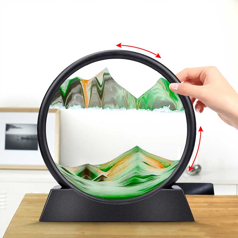 3D Hourglass Sand Timer - Decorative Hourglass for Home Decor, Office Desk, and Gift Ideas